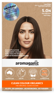 Aromaganic Clean Colour Organics Hair Colour 5.0N Mid Brown Natural