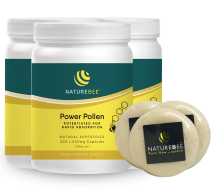 Nature Bee Power Pollen 600 Capsules (9 Months Supply) + 3 Soaps
