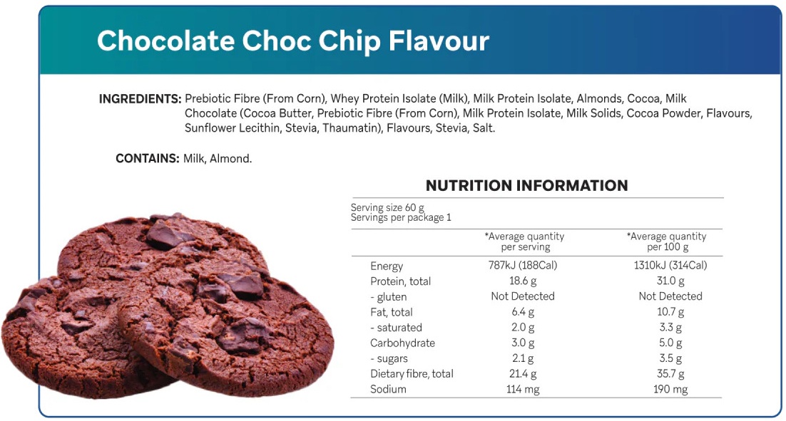Smart Protein Bar Chocolate Choc Chip 60g Box