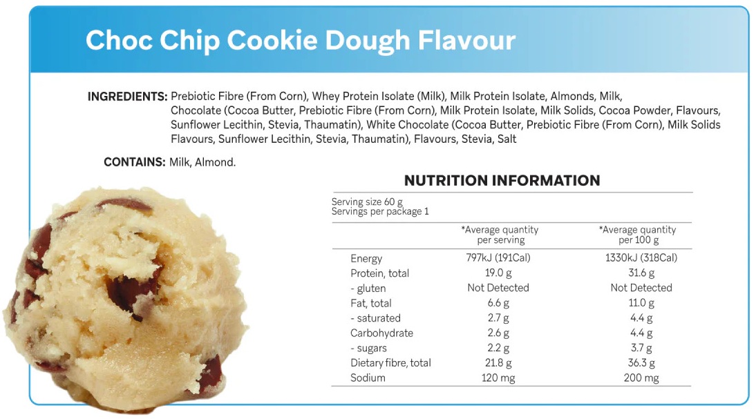 Smart Protein Bar Choc Chip Cookie Dough