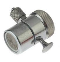 Countertop Diverter Valve Brass Pull Pin Chrome Plated 1/4" Compression Fitting