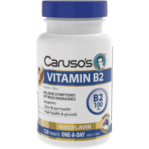 Caruso's Vitamin B2 100mg Riboflavin 120 Tablets