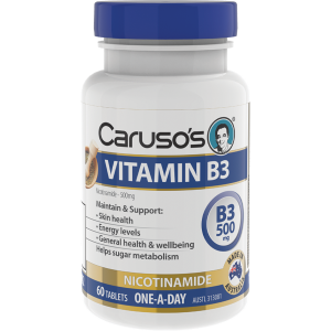Caruso's Vitamin B3 500mg Nicotinamide 60 Tablets