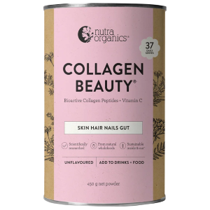Nutra Organics Collagen Beauty Bioactive Collagen Peptides + Vitamin C 450g Unflavoured 